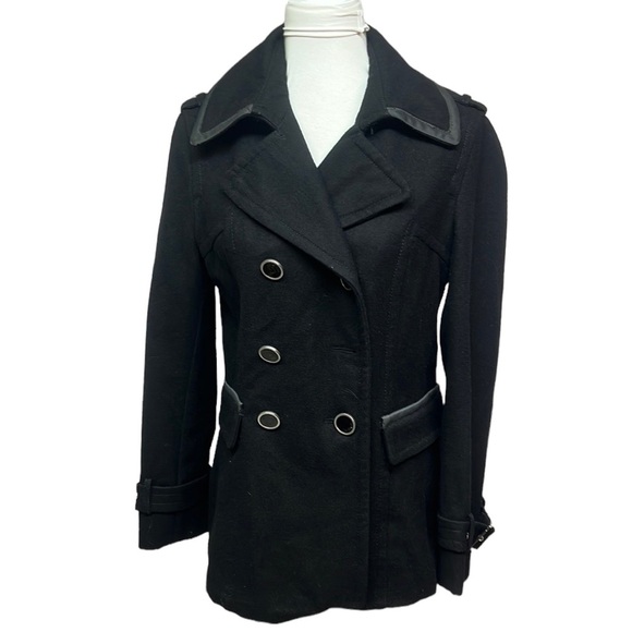 Express Double Breasted Wool Blend Pea Coat - Picture 2 of 8